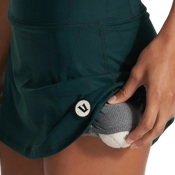 VUORI WOMEN'S VOLLEY SKIRT- Green Plaid - Picture 3 of 11